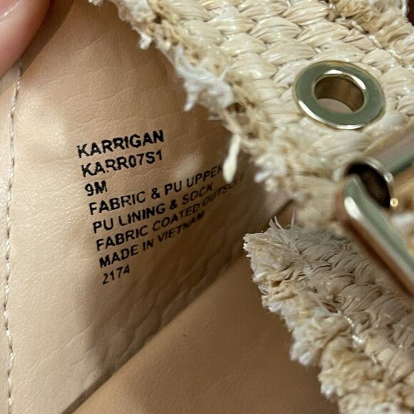 Steve Madden Karrigan Raffia Buckle Slide Sandals Size 9 Natural /Beige - Picture 10 of 10